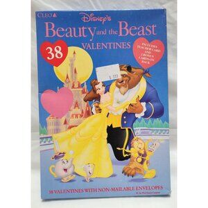 Cleo Vintage 1990s Disney Beauty & The Beast Valentines 38 Cards with Envelopes